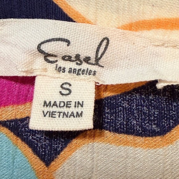 Easel Floral Cottagecore Tier Button Mini Dress Womens Small, with Pockets - Picture 5 of 10